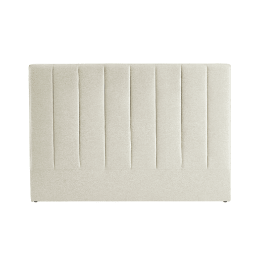 Cabeceira para cama de casal revestimento em tecido, 140cm, Cole, Beige, 150x8x105 cm