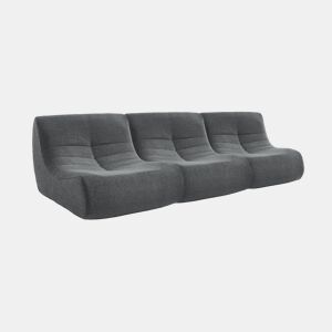 Sofá modular em boucle texturizado de 3 lugares, Sokol boucle, Antracite, 91x105x72 cm
