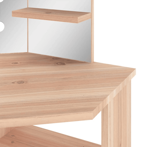 Penteadeira mesa de maquiagem móveis de design móveis de quarto de canto com LED 111 x 54 x 141,5 cm carvalho 02_0006356