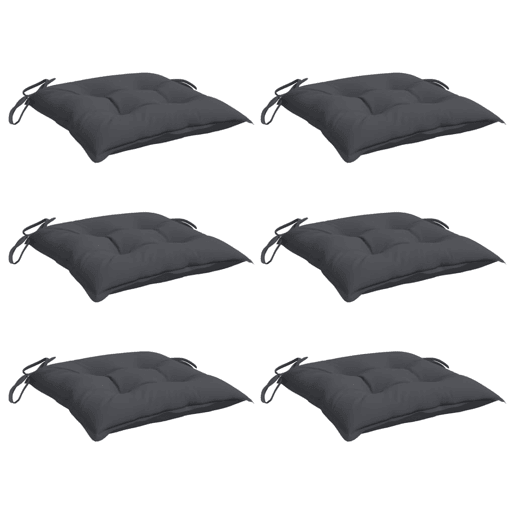 Almofadões de cadeira - Almofadas de exterior 6 pcs 40x40x7 cm tecido oxford antracite Almofadões de cadeira - Almofadas de exterior 6 pcs 40x40x7 cm tecido oxford antracite