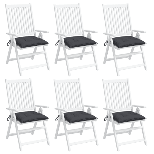 Almofadões de cadeira - Almofadas de exterior 6 pcs 40x40x7 cm tecido oxford antracite Almofadões de cadeira - Almofadas de exterior 6 pcs 40x40x7 cm tecido oxford antracite