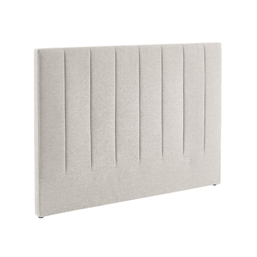 Cabeceira para cama de casal revestimento em tecido, 140cm, Cole, Cinza Claro, 150x8x105 cm