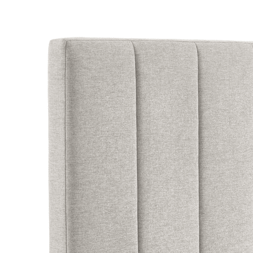 Cabeceira para cama de casal revestimento em tecido, 140cm, Cole, Cinza Claro, 150x8x105 cm