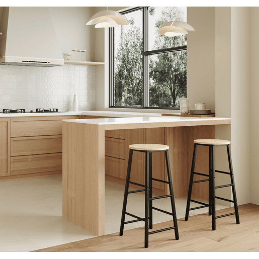 Banquetas Cozinha Sala de jantar PretoSonoma 33x33x71 Lucca Muebles Bonitos