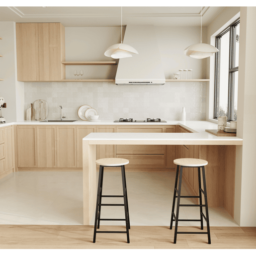 Banquetas Cozinha Sala de jantar PretoSonoma 33x33x71 Lucca Muebles Bonitos