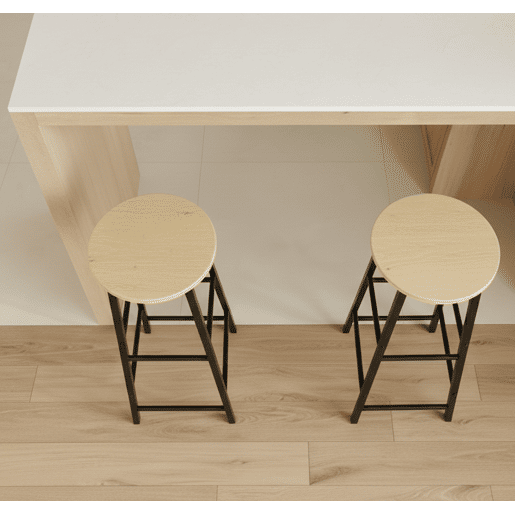 Banquetas Cozinha Sala de jantar PretoSonoma 33x33x71 Lucca Muebles Bonitos