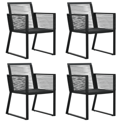 Móveis de jantar móveis de jardim 5 peças rattan preto PVC 02_0014779 Móveis de jantar móveis de jardim 5 peças rattan preto PVC 02_0014779