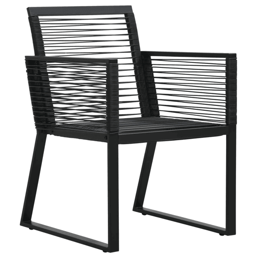 Móveis de jantar móveis de jardim 5 peças rattan preto PVC 02_0014779 Móveis de jantar móveis de jardim 5 peças rattan preto PVC 02_0014779