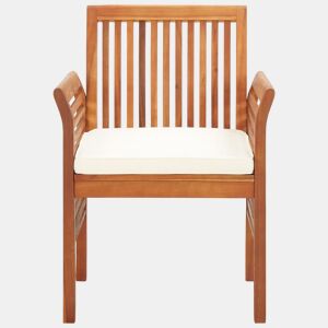 Cadeiras de jantar p jardim - Cadeiras de exterior com almofadões 8 pcs acácia maciça
