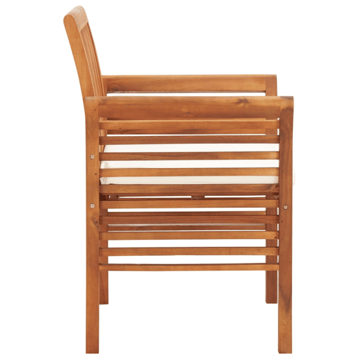 Cadeiras de jantar p jardim - Cadeiras de exterior com almofadões 8 pcs acácia maciça