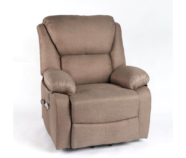 Sillón relax eléctrico masaje chicago, sillón masaje,con calor lumbar, reclinable,microfibra (capuchino)