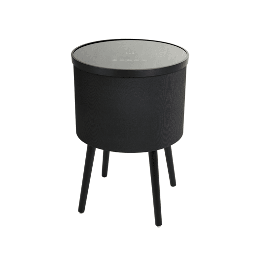 Mesa altifalante Sala de estar e jantar PretoSonoma 42x42x61 LED Fenix Muebles Bonitos