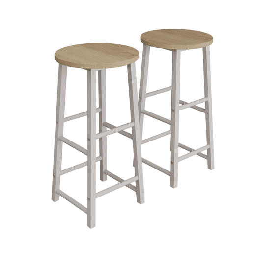 Banquetas Cozinha Sala de jantar BrancoSonoma 33x33x71 Lucca Muebles Bonitos