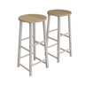 Banquetas Cozinha Sala de jantar BrancoSonoma 33x33x71 Lucca Muebles Bonitos