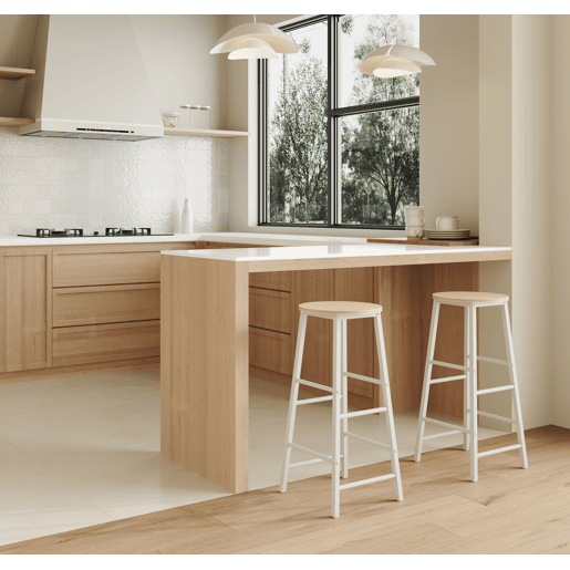 Banquetas Cozinha Sala de jantar BrancoSonoma 33x33x71 Lucca Muebles Bonitos