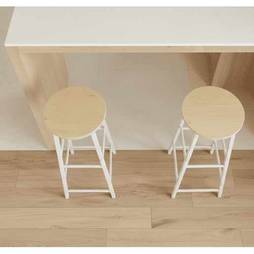 Banquetas Cozinha Sala de jantar BrancoSonoma 33x33x71 Lucca Muebles Bonitos