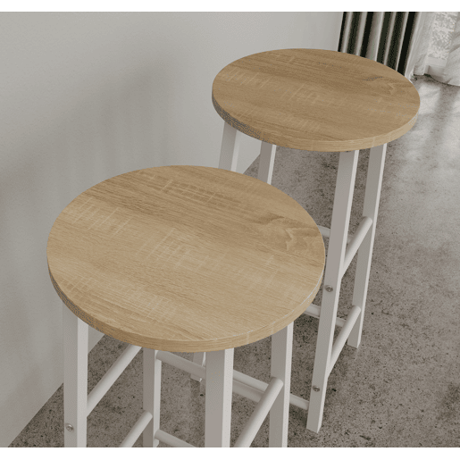Banquetas Cozinha Sala de jantar BrancoSonoma 33x33x71 Lucca Muebles Bonitos