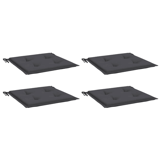 Almofadões p cadeiras jardim - Almofadas de exterior 4pcs 40x40x3 cm oxford antracite