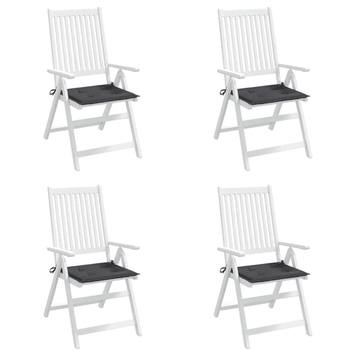 Almofadões p cadeiras jardim - Almofadas de exterior 4pcs 40x40x3 cm oxford antracite