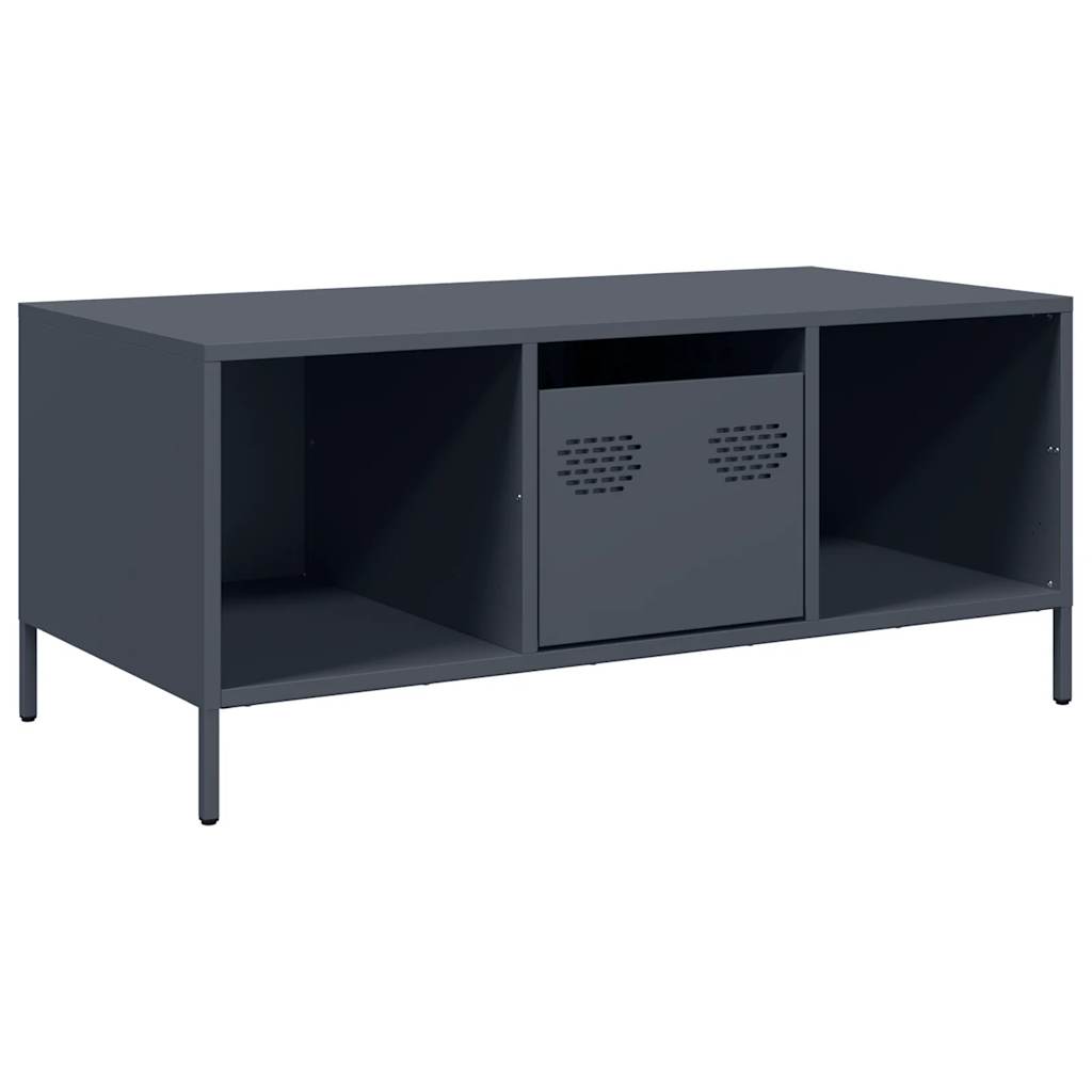 mesa de centro acero laminado en frio antracita 1015x50x435cm