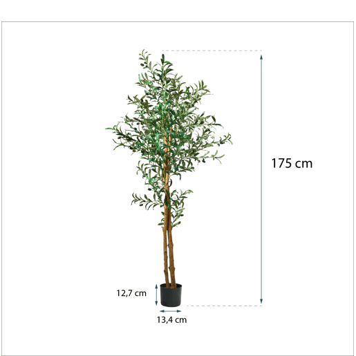 Planta artificial Sala de estar e jantar Verde 60x60x175 Olivo Muebles Bonitos