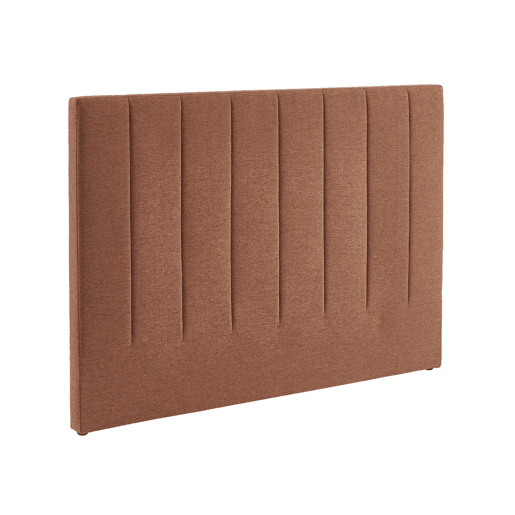 Cabeceira para cama de casal revestimento em tecido, 140cm, Cole, Camel, 150x8x105 cm