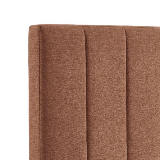 Cabeceira para cama de casal revestimento em tecido, 140cm, Cole, Camel, 150x8x105 cm