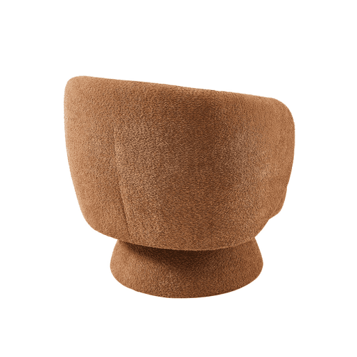 Cadeira giratória 360° em tecido texturado , Elias, Terracota, 76x76x76.5 cm