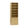Estante, biblioteca modulável decoração madeira, 2 portas e 5 prateleiras, Kompo, Carvalho, 70x35x210 cm