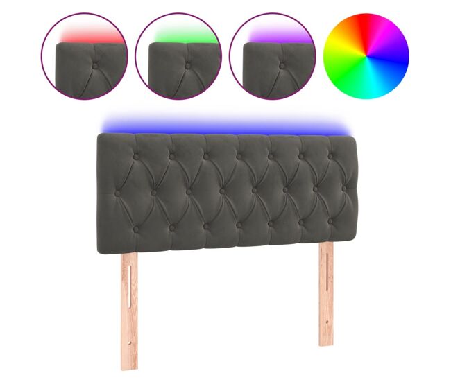 Cabecero con LED de terciopelo 100