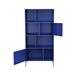 Aparador, mueble de almacenamiento industrial de metal con 8 80 Aparador, mueble de almacenamiento industrial de metal con 8 80 Azul