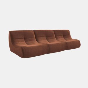 Sofá modular em boucle texturizado de 3 lugares, Sokol boucle, Terracota, 91x105x72 cm