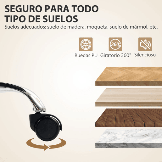 HOMCOM Cadeira de Escritório com Apoio para os Pés Giratória Cadeira para Secretária com Encosto Reclinável Acolchoado Duplo Espesso Revestida em Couro Sintético e Altura Ajustável 66x72x113-121 cm Marrom
