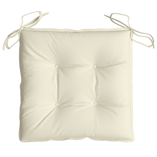 Almofadões de cadeira - Almofadas de exterior 6 pcs 50x50x7cm tecido oxford branco nata