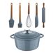 Cacerola de hierro fundido con 5 Utensilios NOIA San Ignacio Cacerola de hierro fundido con 5 Utensilios NOIA San Ignacio Azul