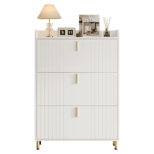 Sapateira de mdf com 3 tabuleiros,branco Sapateira de mdf com 3 tabuleiros,branco