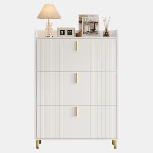 Sapateira de mdf com 3 tabuleiros,branco