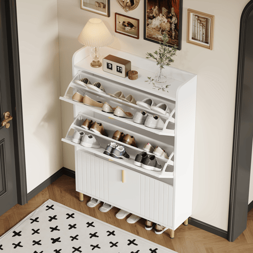 Sapateira de mdf com 3 tabuleiros,branco Sapateira de mdf com 3 tabuleiros,branco