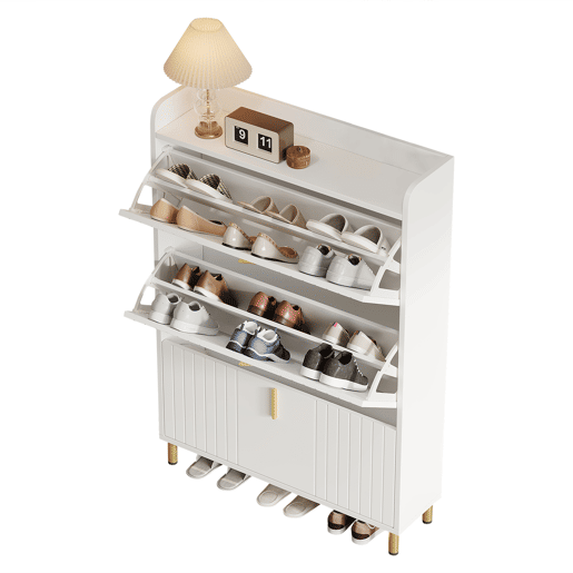 Sapateira de mdf com 3 tabuleiros,branco Sapateira de mdf com 3 tabuleiros,branco