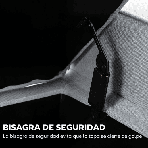 HOMCOM Banco de Armazenamento Baú de Armazenamento Estofado em Linho com Tampa Abatível e Pés de Madeira para Dormitório Sala de Estar Entrada Carga 120kg 120x45x54 cm Cinza Claro