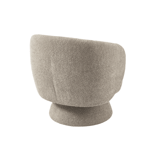 Cadeira giratória 360° em tecido texturado , Elias, Beige, 76x76x76.5 cm