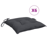 Almofadões de cadeira - Almofadas de exterior 6 pcs 50x50x7 cm tecido oxford antracite