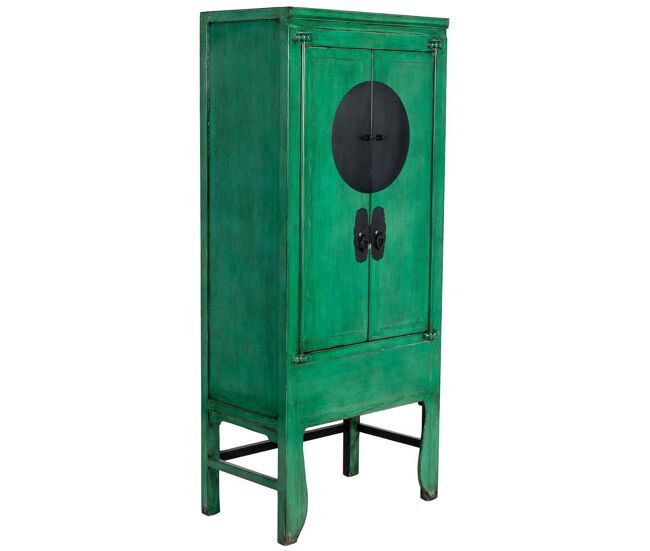 Armario de madera verde 84x50x194h cm
