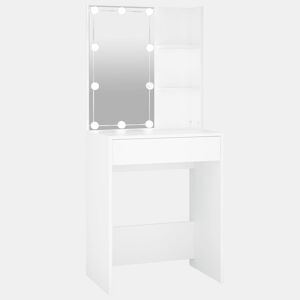 Penteadeira de design contemporâneo com LED 60 x 40 x 140 cm branco 02_0006244