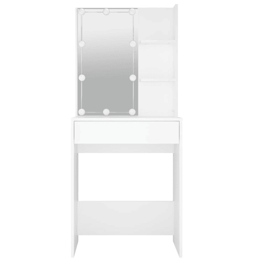 Penteadeira de design contemporâneo com LED 60 x 40 x 140 cm branco 02_0006244