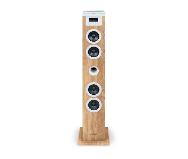 Thomson ds121cd torre de sonido bluetooth con reproductor de cd 60 w madera