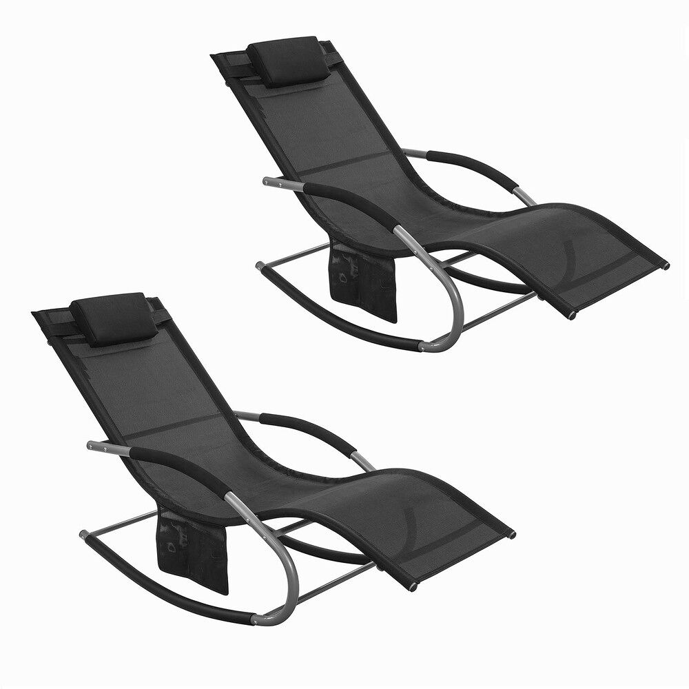 Set de 2 tumbonas de jardín reclinables ogs28-schx2