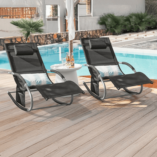 SoBuy cadeira de balanço, cadeira de jardim OGS28-SCHx2