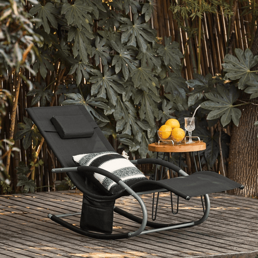 SoBuy cadeira de balanço, cadeira de jardim OGS28-SCHx2