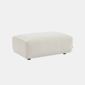 Pouf, descanso para os pés para sofá boucle de 3 lugares, Wallas boucle, Creme, 102x70x41 cm